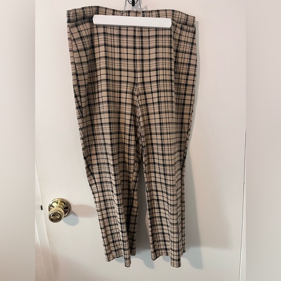 Sanctuary Carnaby Kick Crop Pant Tucson Plaid Elastic Waistband Stretch 1X - Picture 2 of 8
